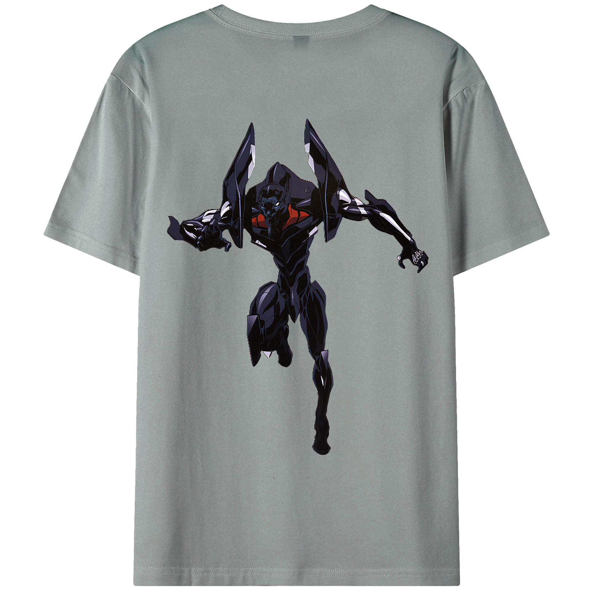 （画像用） EVA 新世紀エヴァンゲリオン 綿100％ メンズ半袖Tシャツ（バックプリント） 通気性